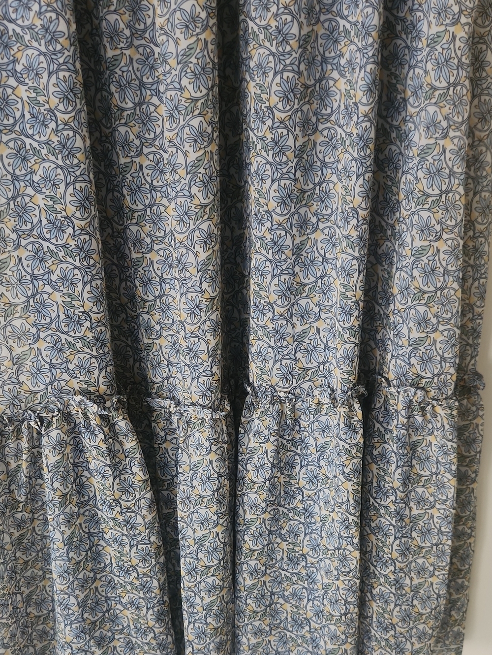 Max Studio Blue Floral Tiered Long Sleeve Maxi Dress - Picture 5 of 6